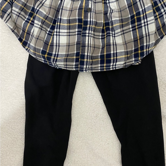 Flannel 2 pcs Upcycled Crop Top and Skirt OS Plaid Shirt - Picture 7 of 7